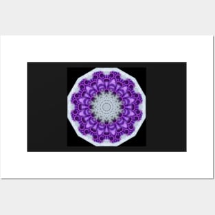 Purple & White Lace Mandala Posters and Art